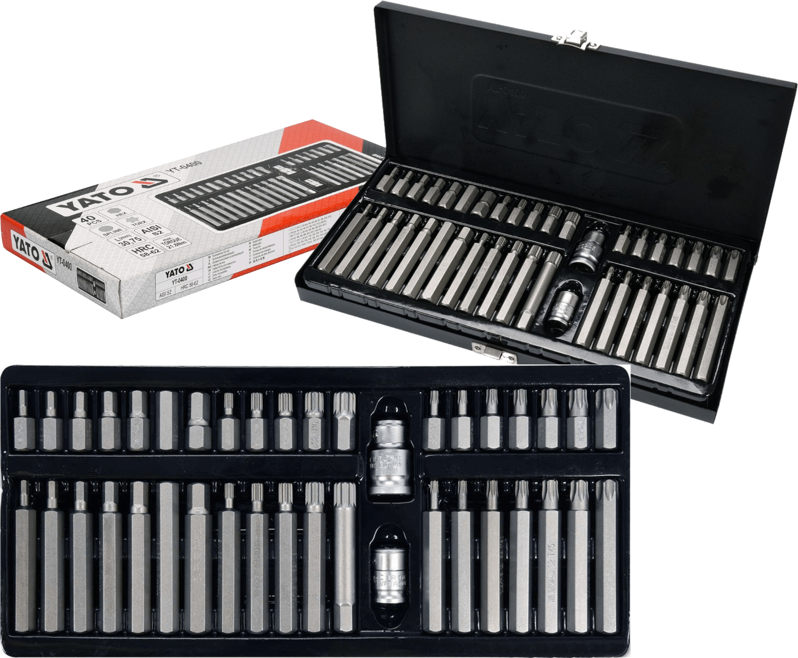 COFFRET EMBOUTS TORX , MALE , XZN 40PCS