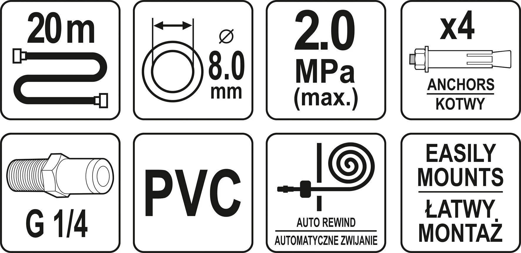 ENROULEUR TUYAU D'AIR 20M – Image 2