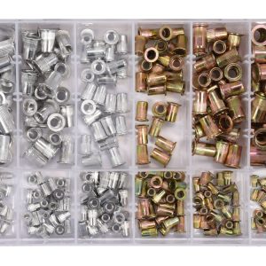 JEU D'INSERTS À RIVETS MÉLANGES ACIER, ALUMINIUM M3- M10, 300 PCS