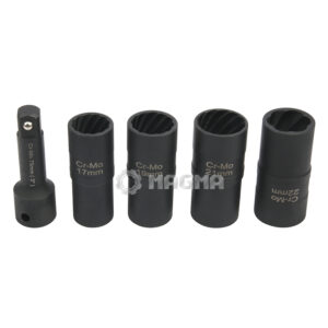 JEU DE 4 EXTRACTEURS DE BOULON ARRONDI 1/2 + RALLONGE
